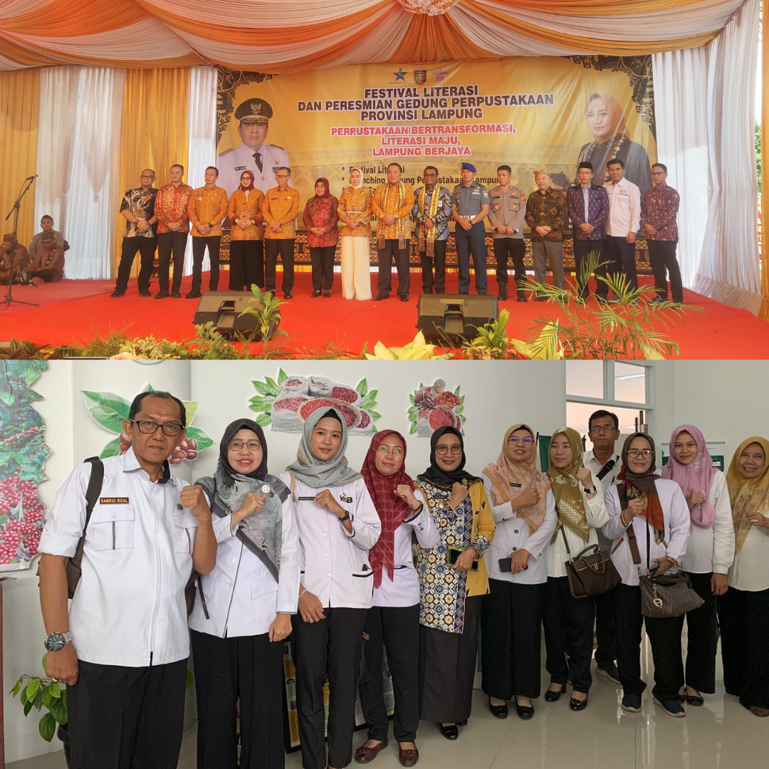 Kepala Bappeda Provinsi Lampung Elvira Umihanni menghadiri Festival Literasi Serta Peresmian Gedung Perpustakaan Provinsi Lampung